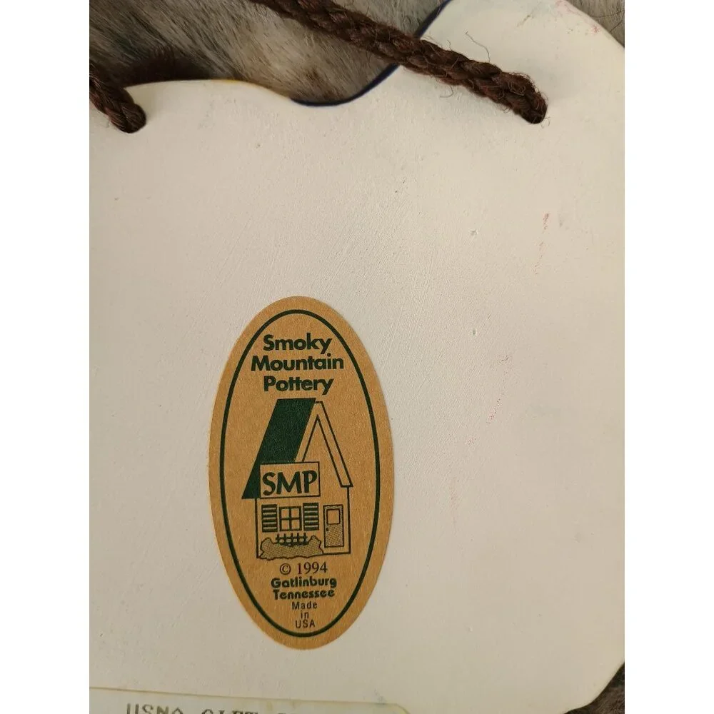 Smoky Mountain Pottery Military Navy Goat Plaque 1994 Ceramic Wall‎ Hanging